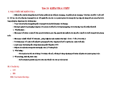 Đề kiểm tra một tiết môn Lịch sử lớp 7 - Phòng GD & ĐT Yên Bình